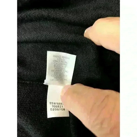 J Jill Black Wool Blend Button Up Cardigan Size large Career Lagenlook Casual - Picture 5 of 8